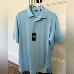 Light Blue Men's Golf Polo Shirt FootJoy